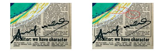 Dollar Sign newspaper image: Segmented Paint Handling