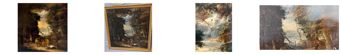 After Brueghel animal scene: Comparison of Condition: Before and After Restoration