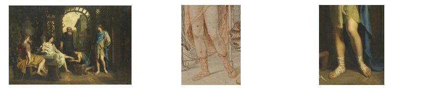 Sacrifice of Polyxena at the Tomb of Achilles: Legs of Angel and Soldier