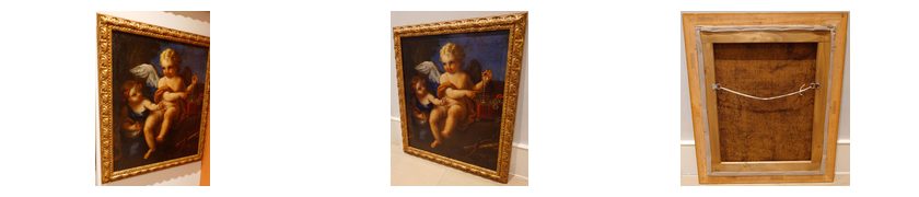 Putti Angels: Frame and back side