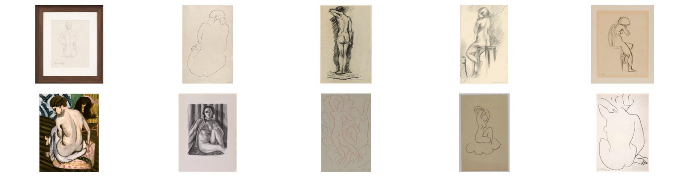 Back View of a Nude: Comparative Visual Analysis