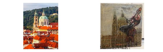 The Slave: Background architecture: St Nicholas Church, Malá Strana (Prague)