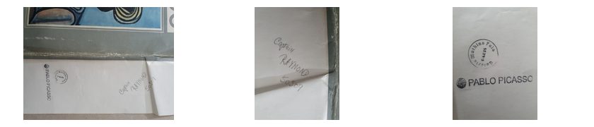 Couleurs des Maîtres -- Picasso: Inscriptions and Gallery Stamp on Inner Flap