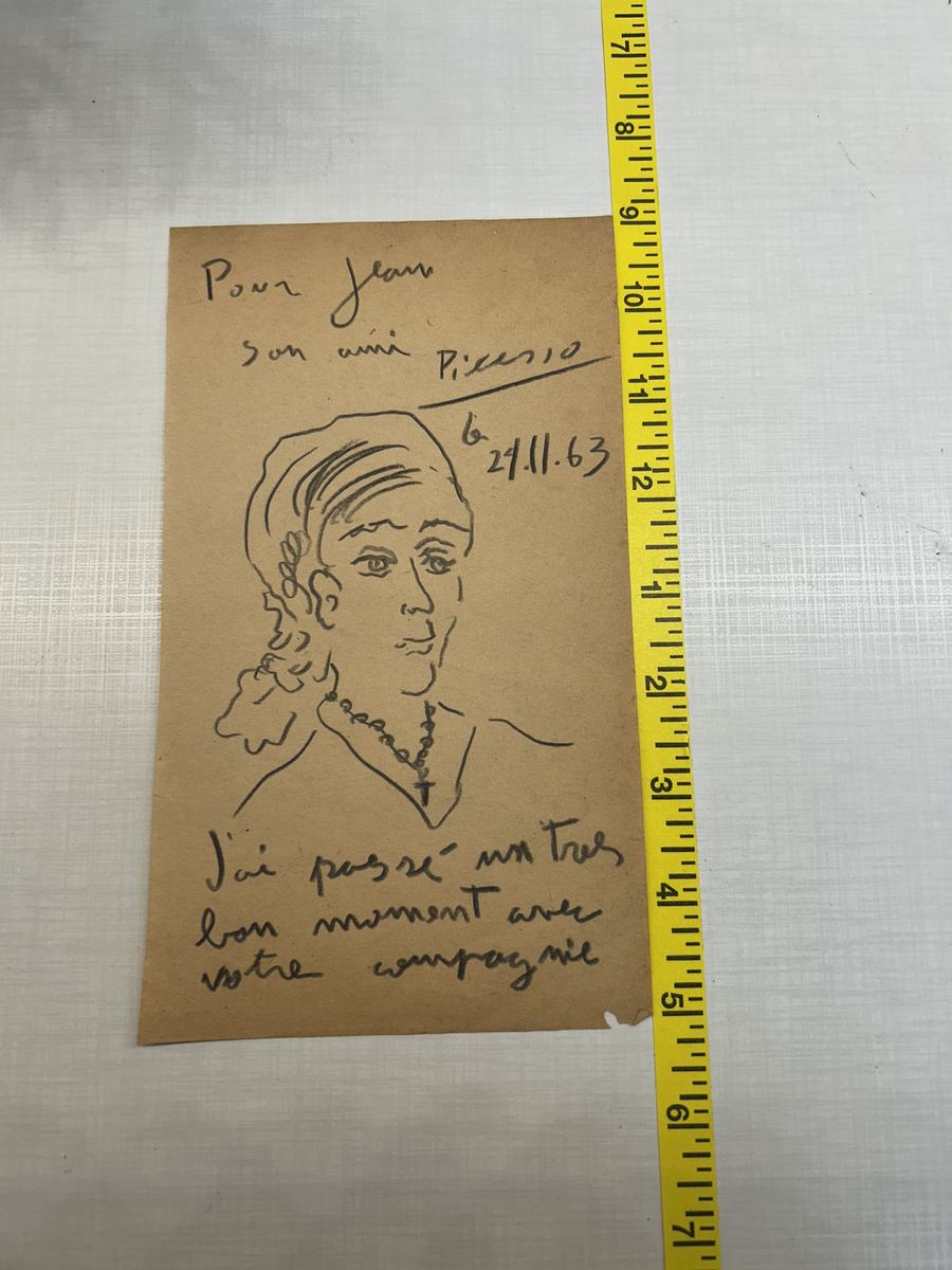 Pablo Picasso Picasso inscription study authentication evidence image 2
