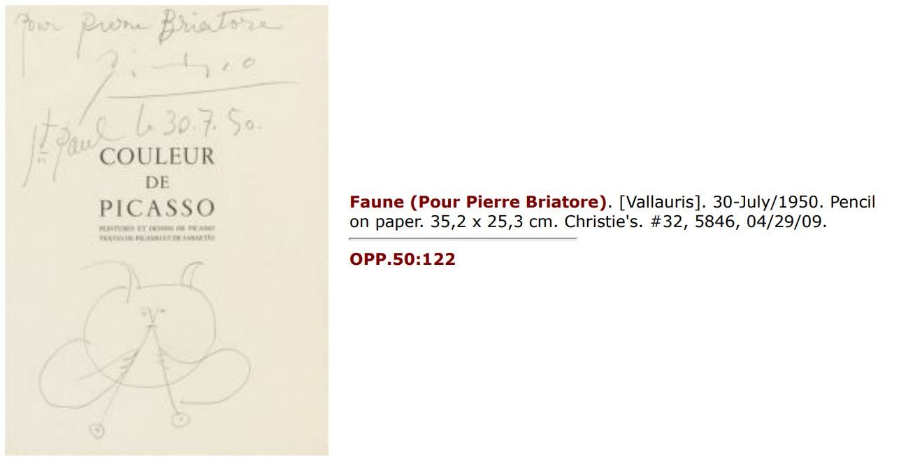 Pablo Picasso Couleurs des Maîtres -- Picasso authentication evidence image 8