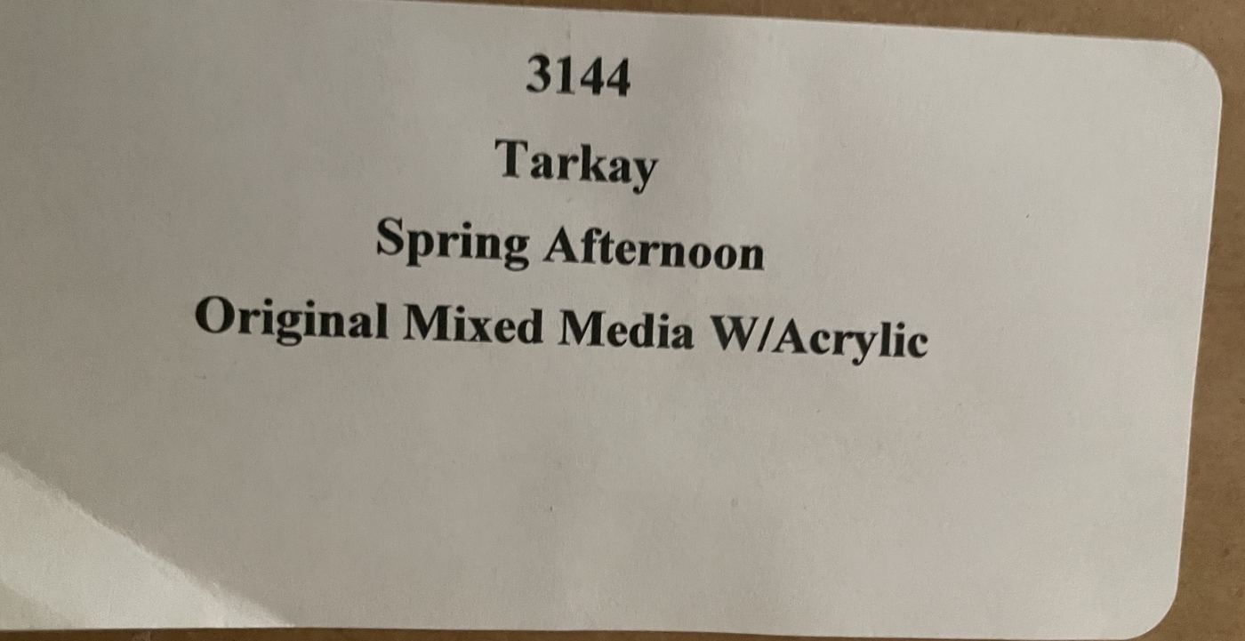 Itzchak Tarkay Spring Afternoon authentication evidence image 8
