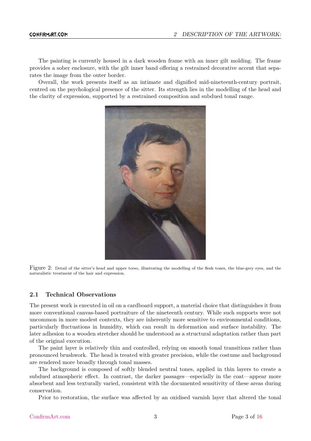 Portrait of a German Gentleman report sample page 3
