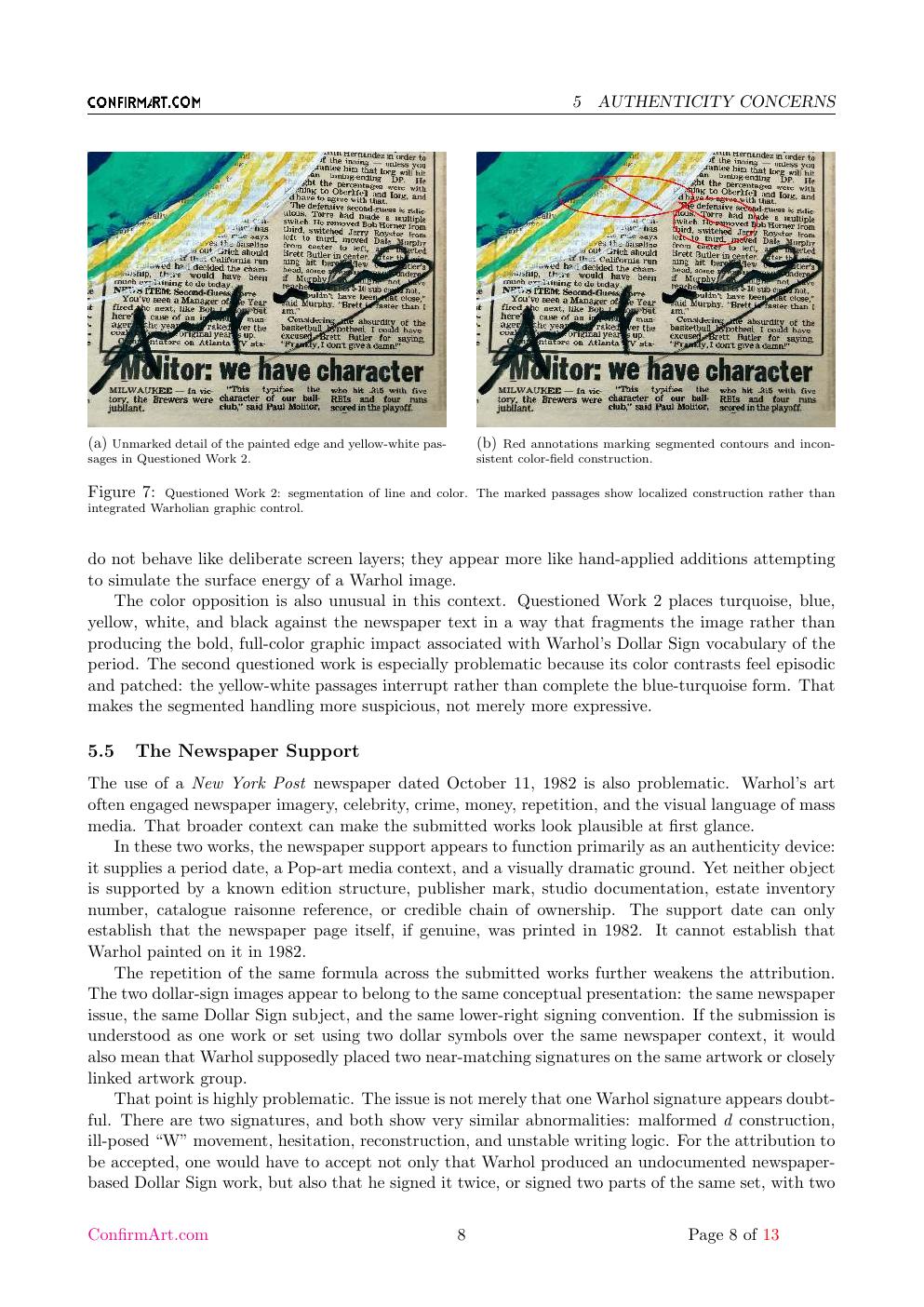 Dollar Sign newspaper image report sample page 8