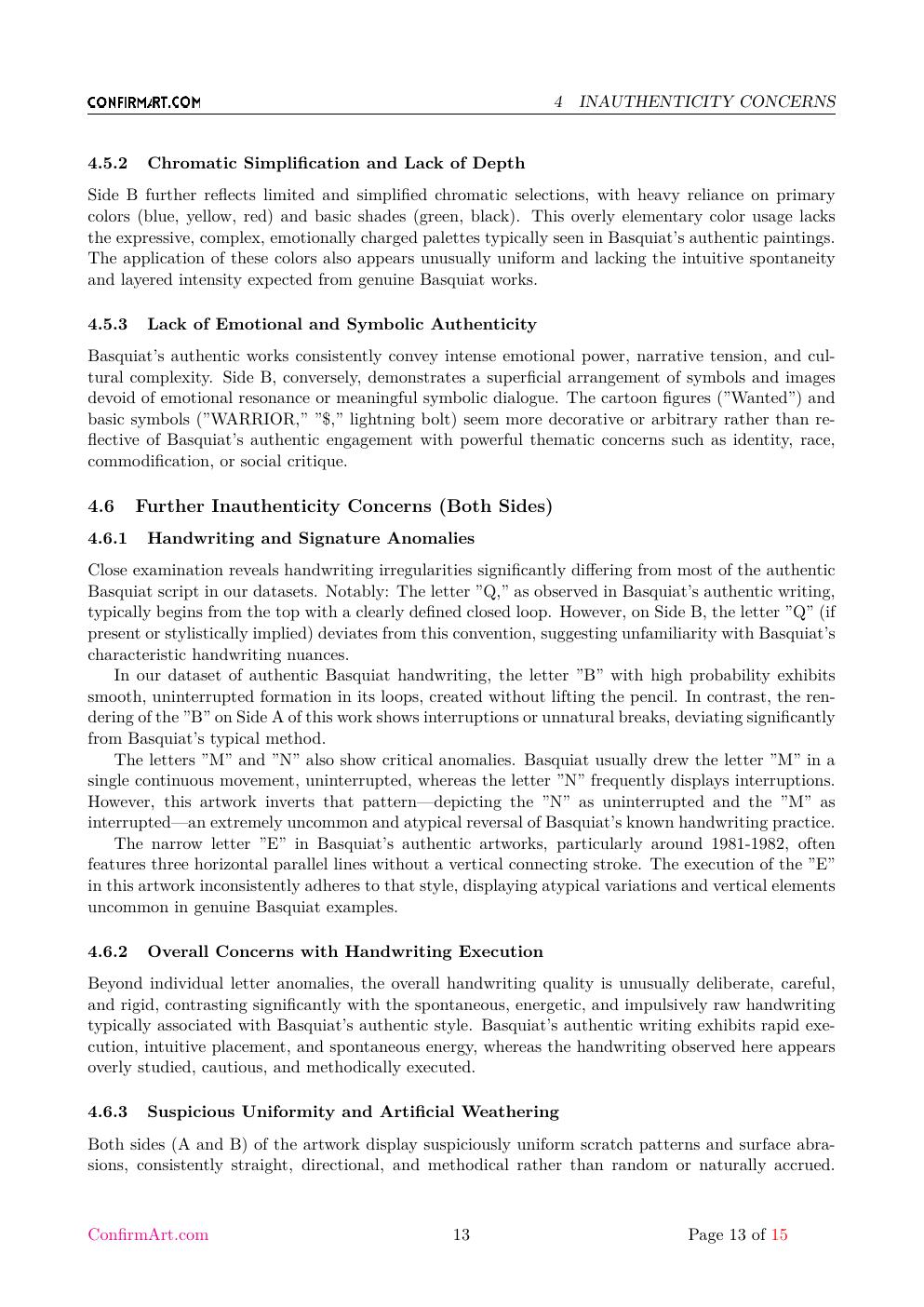 Untitled Basquiat study report sample page 13