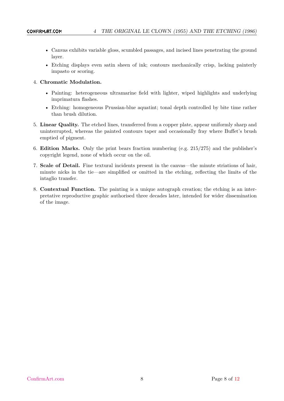 Le Clown report sample page 8