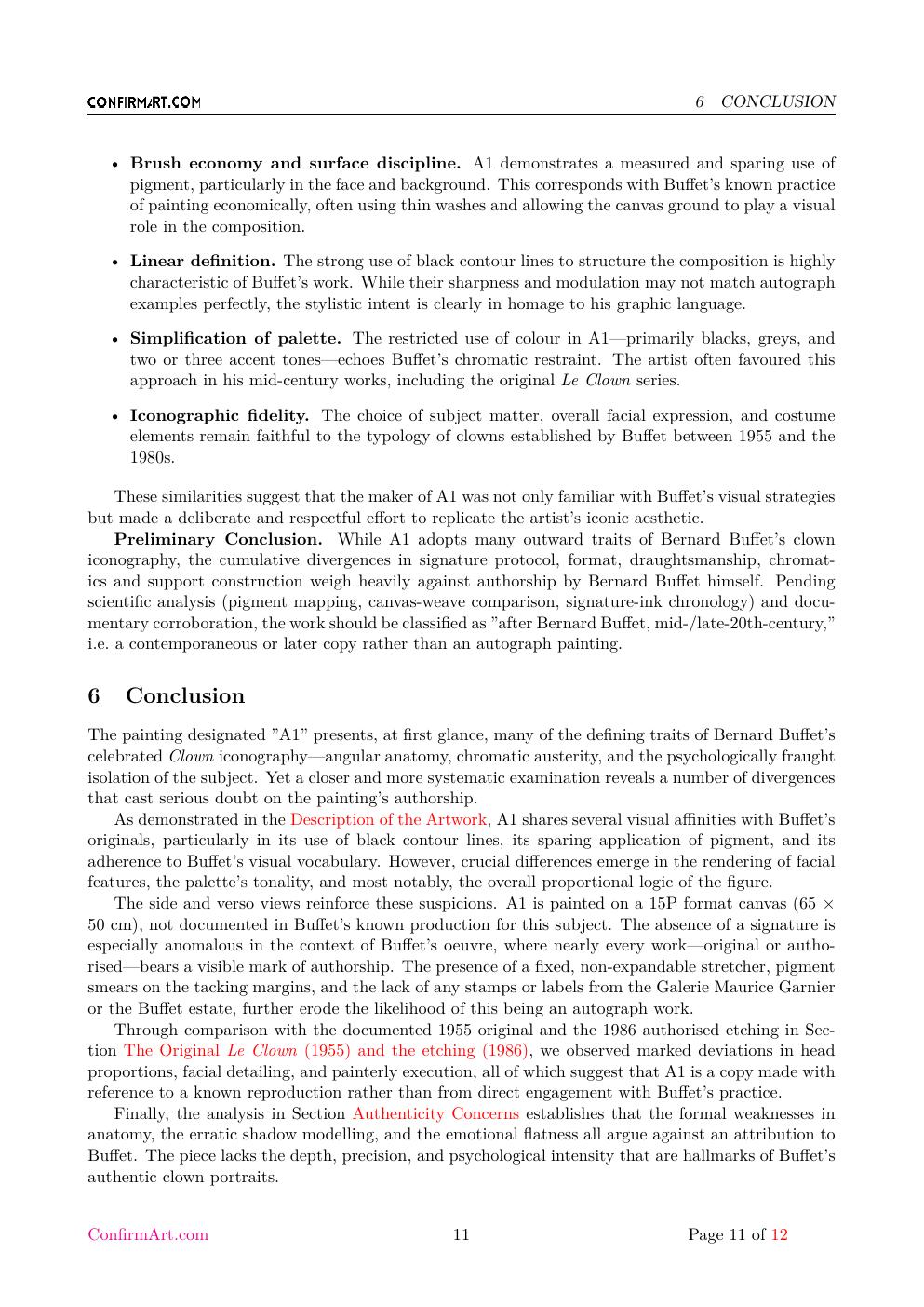 Le Clown report sample page 11