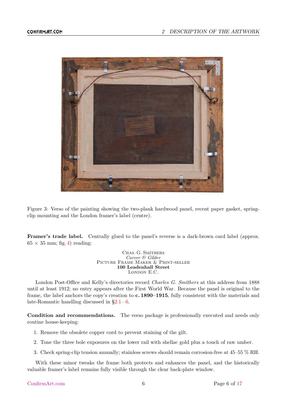 d'après Correggio report sample page 6
