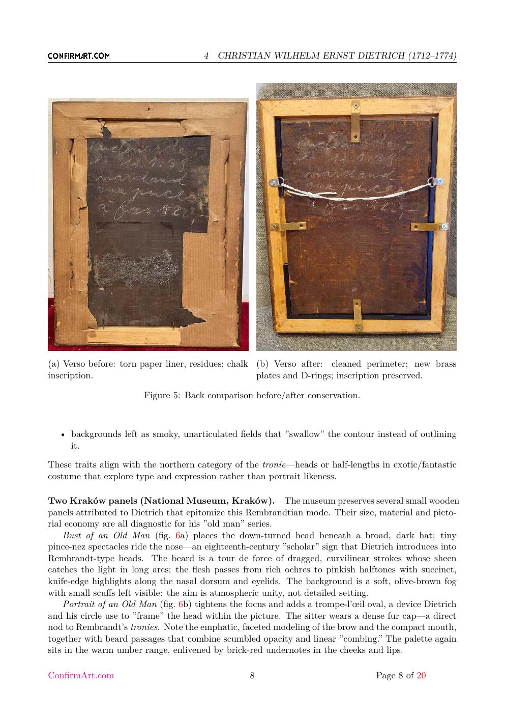 Portrait of an Old Man report sample page 8