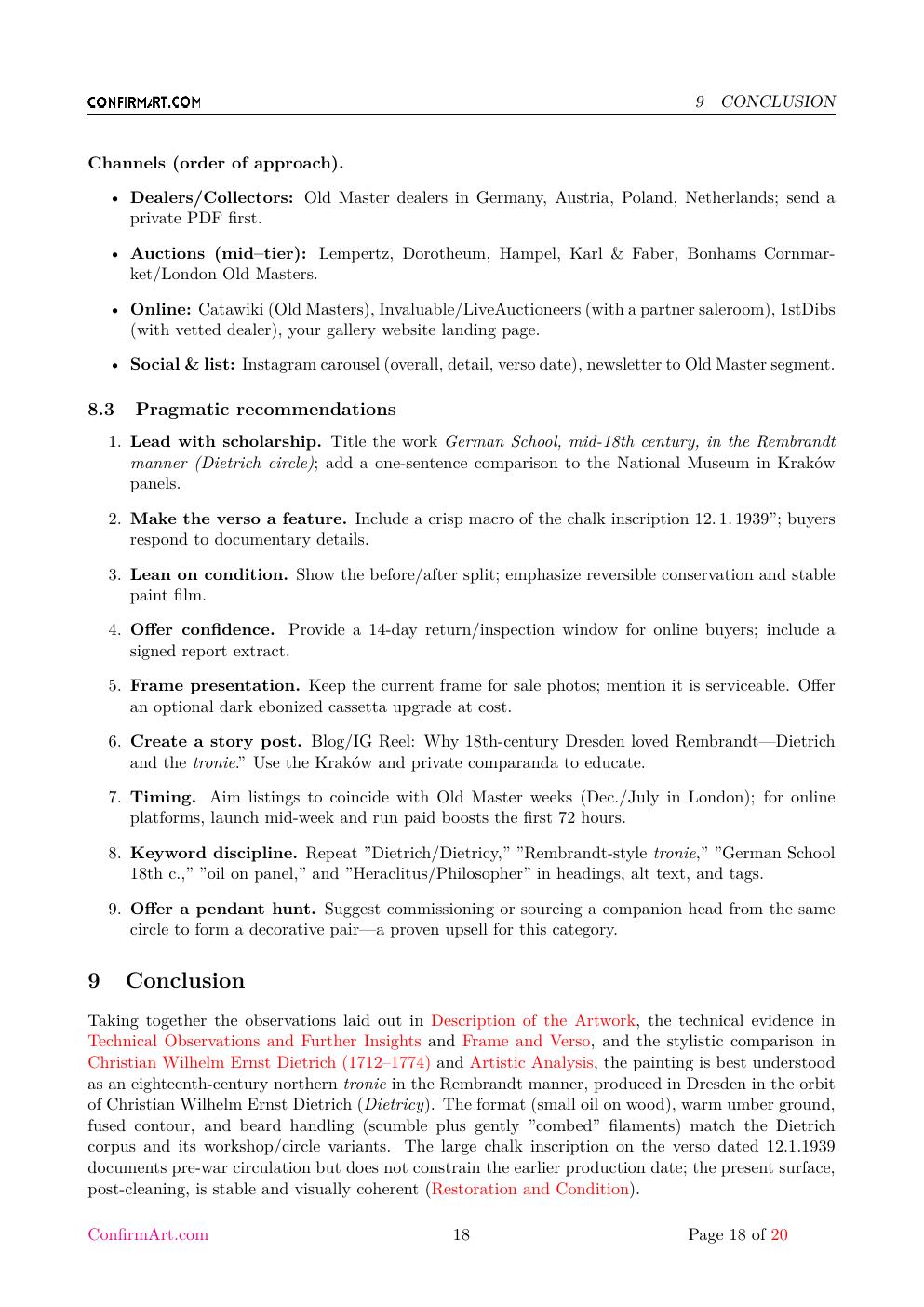 Portrait of an Old Man report sample page 18