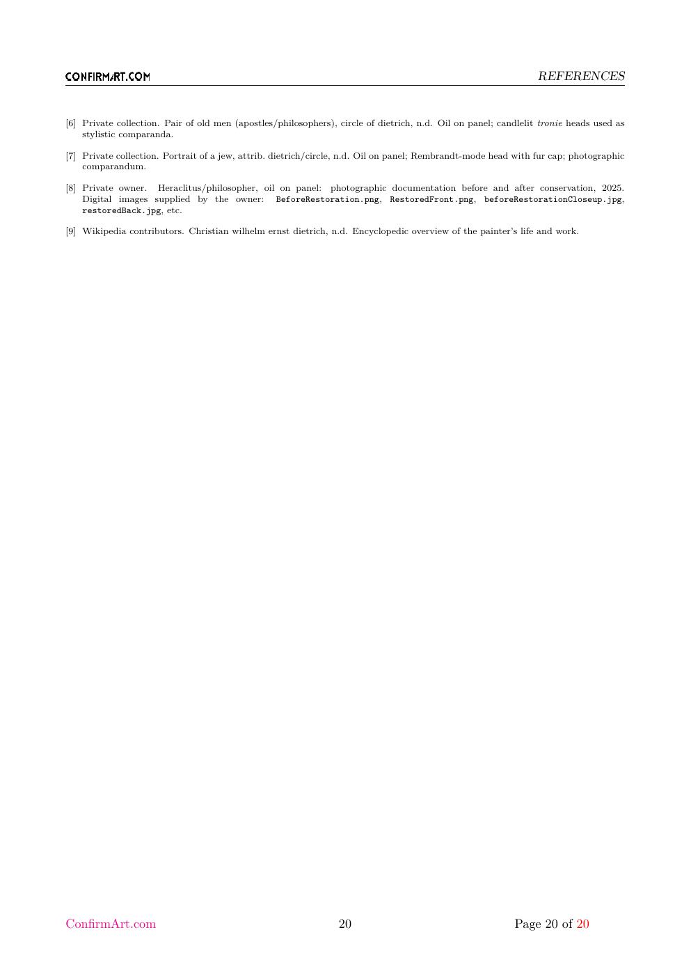 Portrait of an Old Man report sample page 20