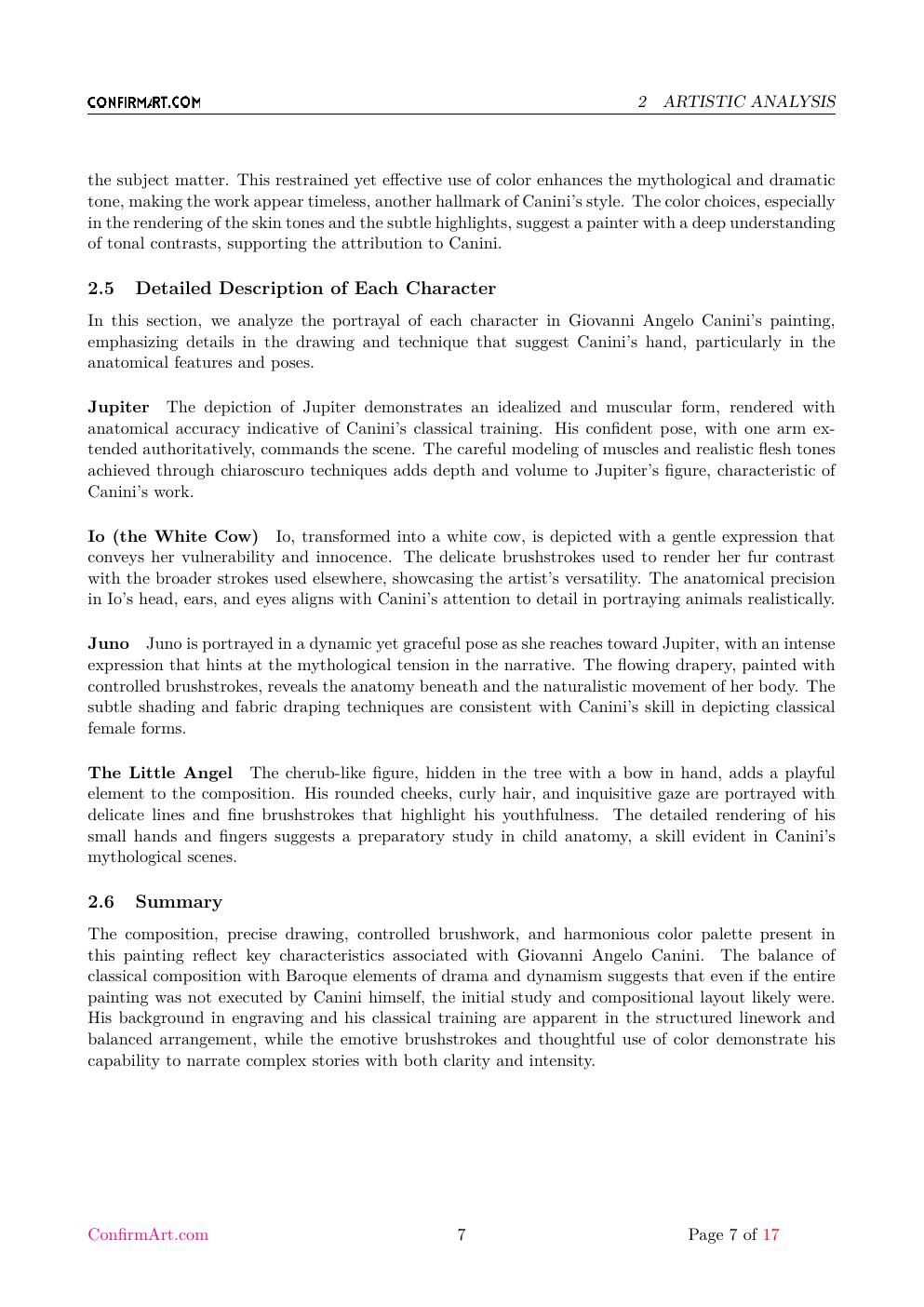 Jupiter, Io and Juno report sample page 7