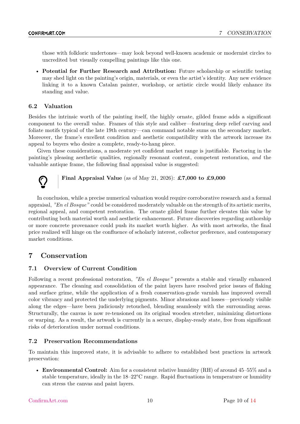 En el Bosque report sample page 10