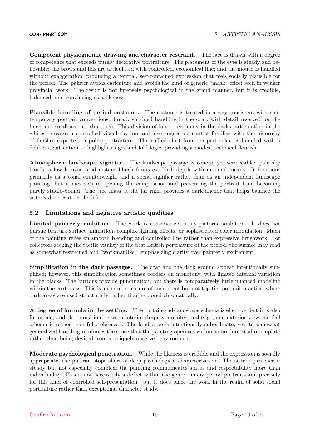 Portrait of an English Gentleman report sample page 10