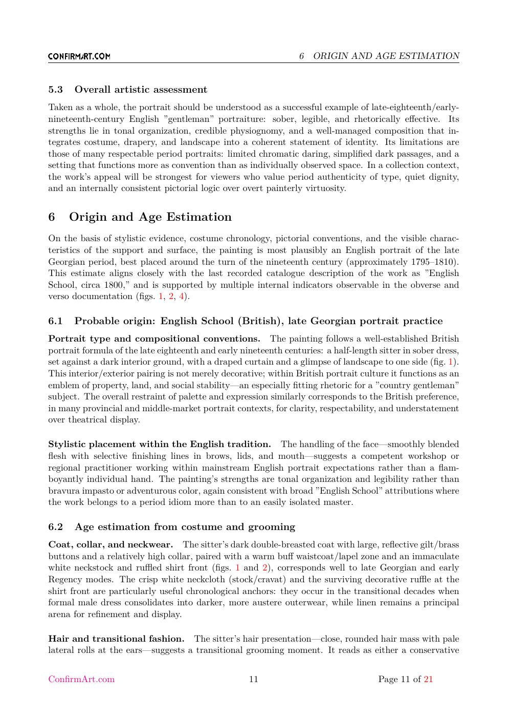 Portrait of an English Gentleman report sample page 11