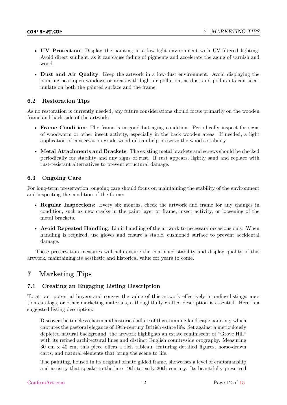 Grove Hill report sample page 12