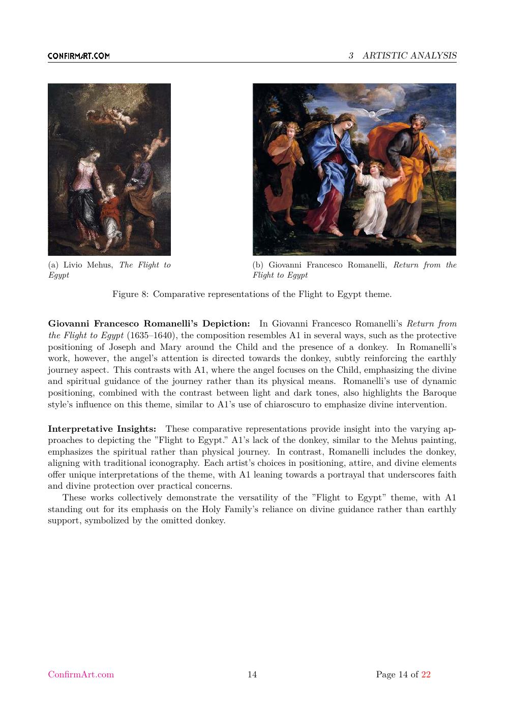 Flight to Egypt report sample page 14