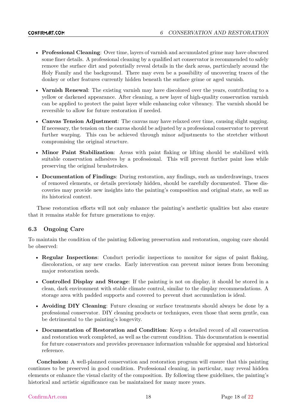 Flight to Egypt report sample page 18