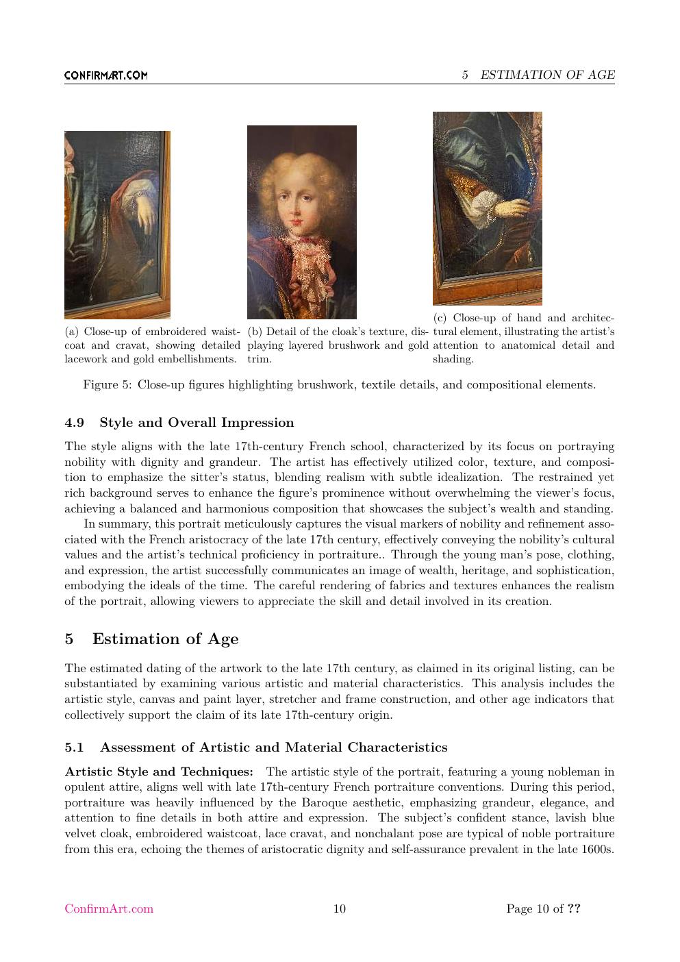 Portrait of a French Nobleman report sample page 10