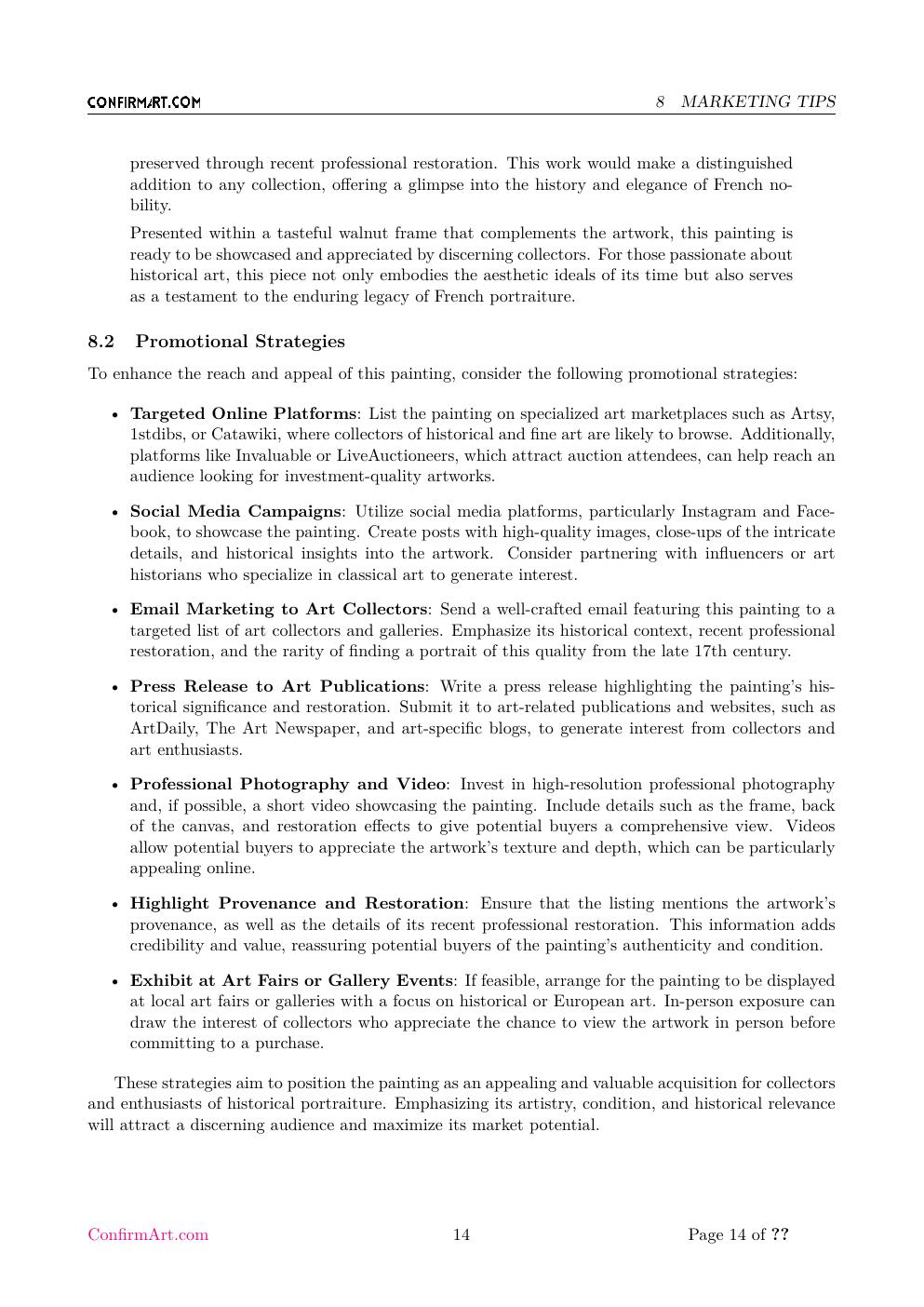 Portrait of a French Nobleman report sample page 14