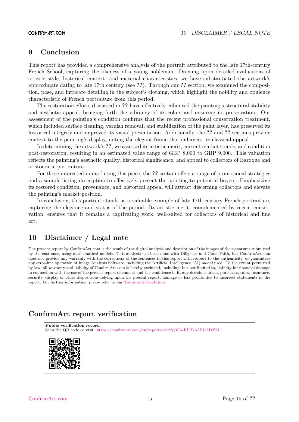 Portrait of a French Nobleman report sample page 15