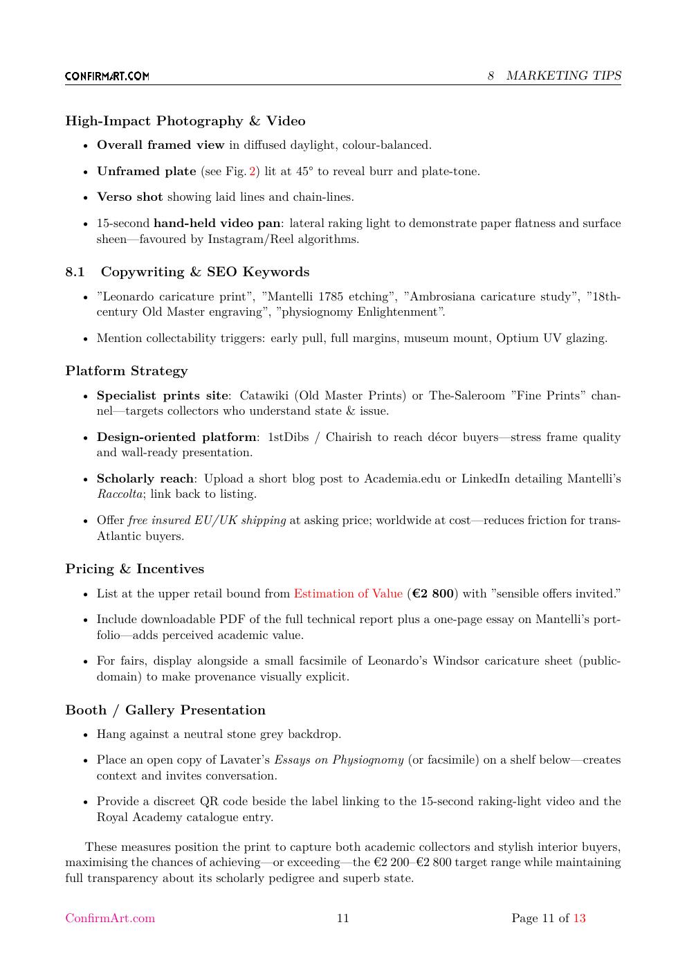 "da Leonardo da Vinci / MA." report sample page 11