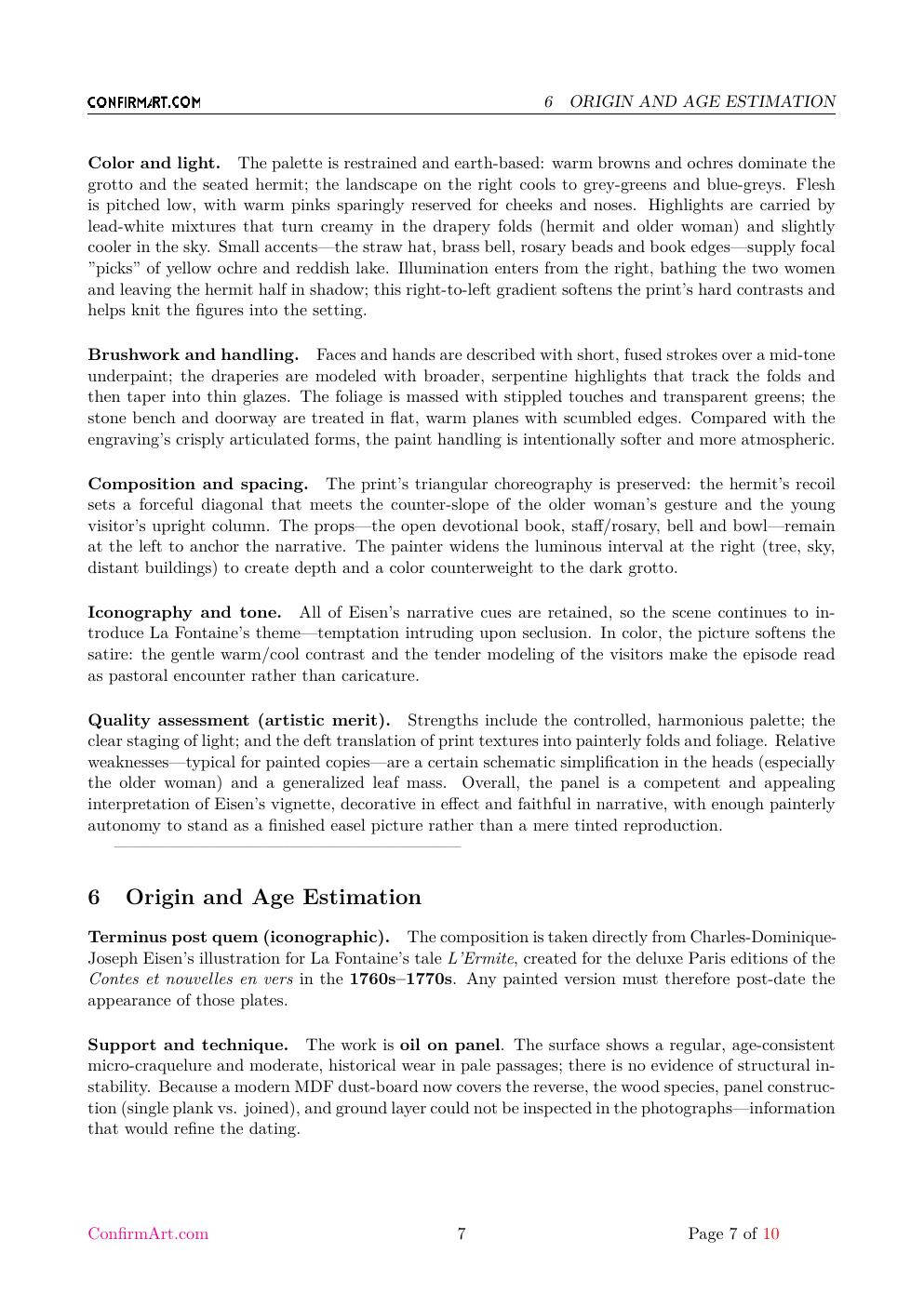 The Hermit report sample page 7