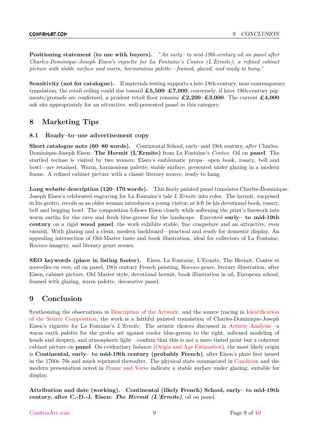 The Hermit report sample page 9