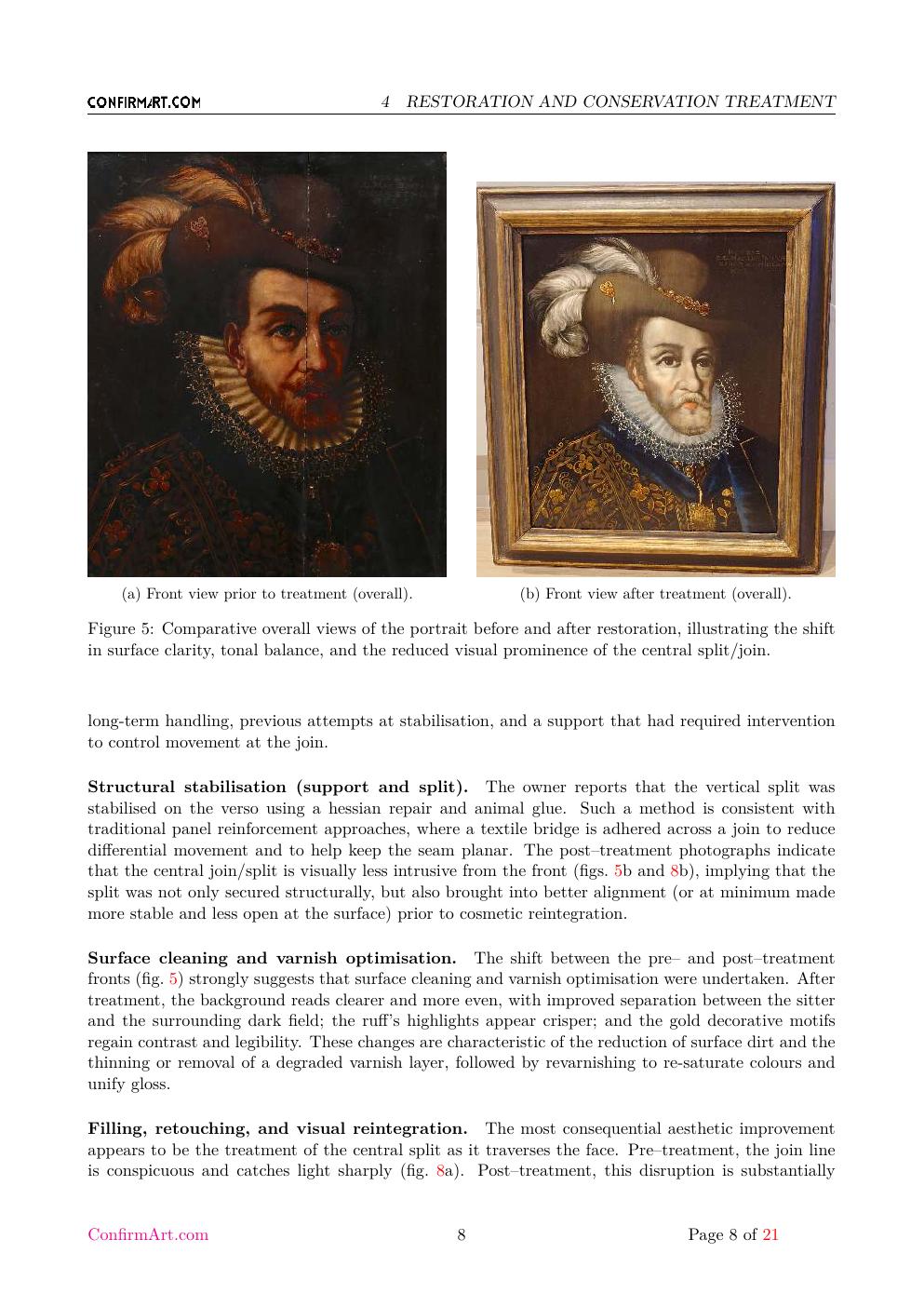 Portrait associated with King James report sample page 8