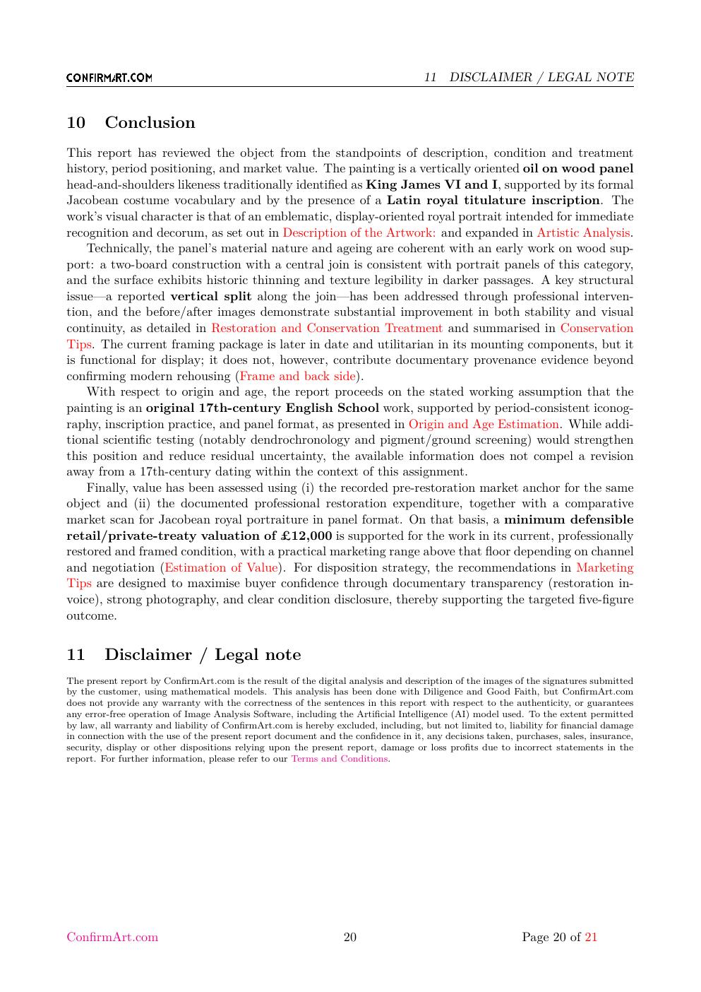 Portrait associated with King James report sample page 20