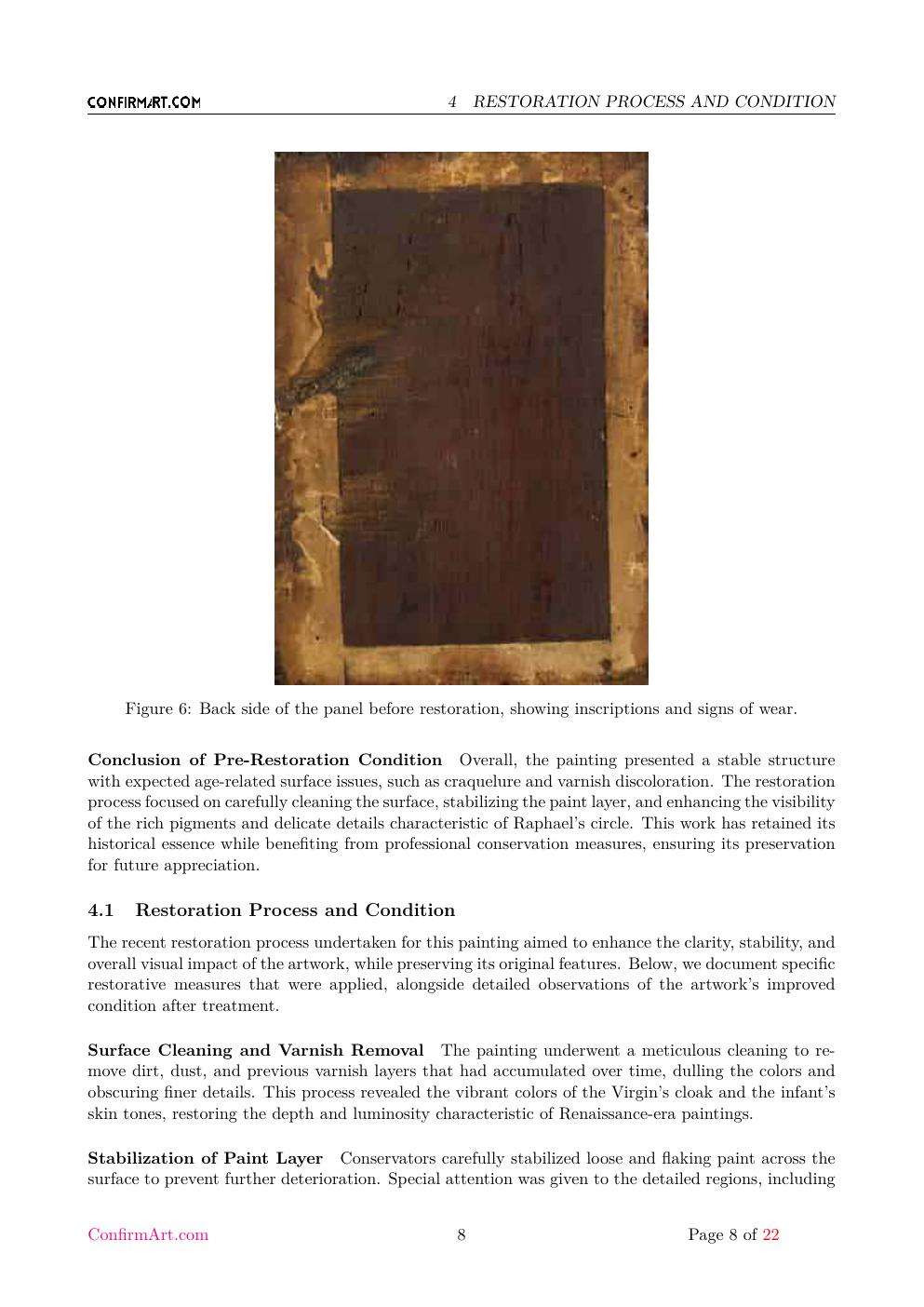 The Holy Family report sample page 8