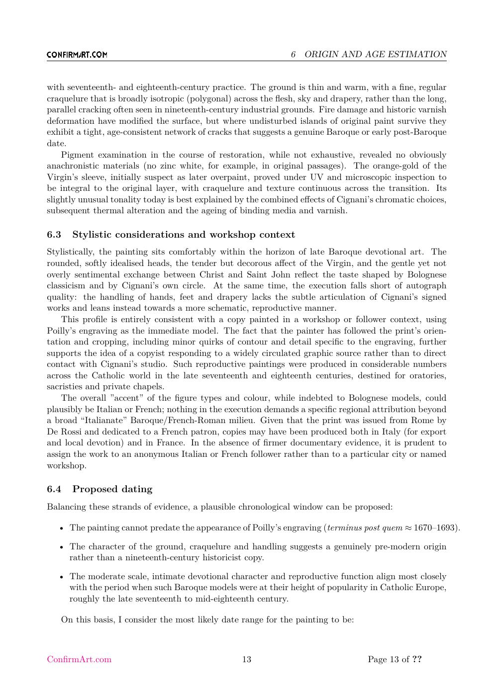 Virgin and Child with the Infant Saint John the Baptist report sample page 13