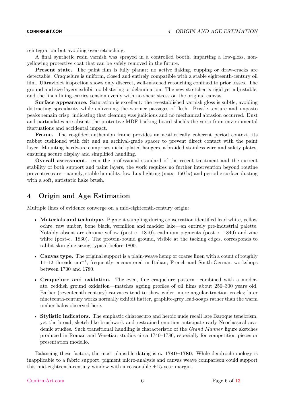 Martyrdom painting report sample page 6