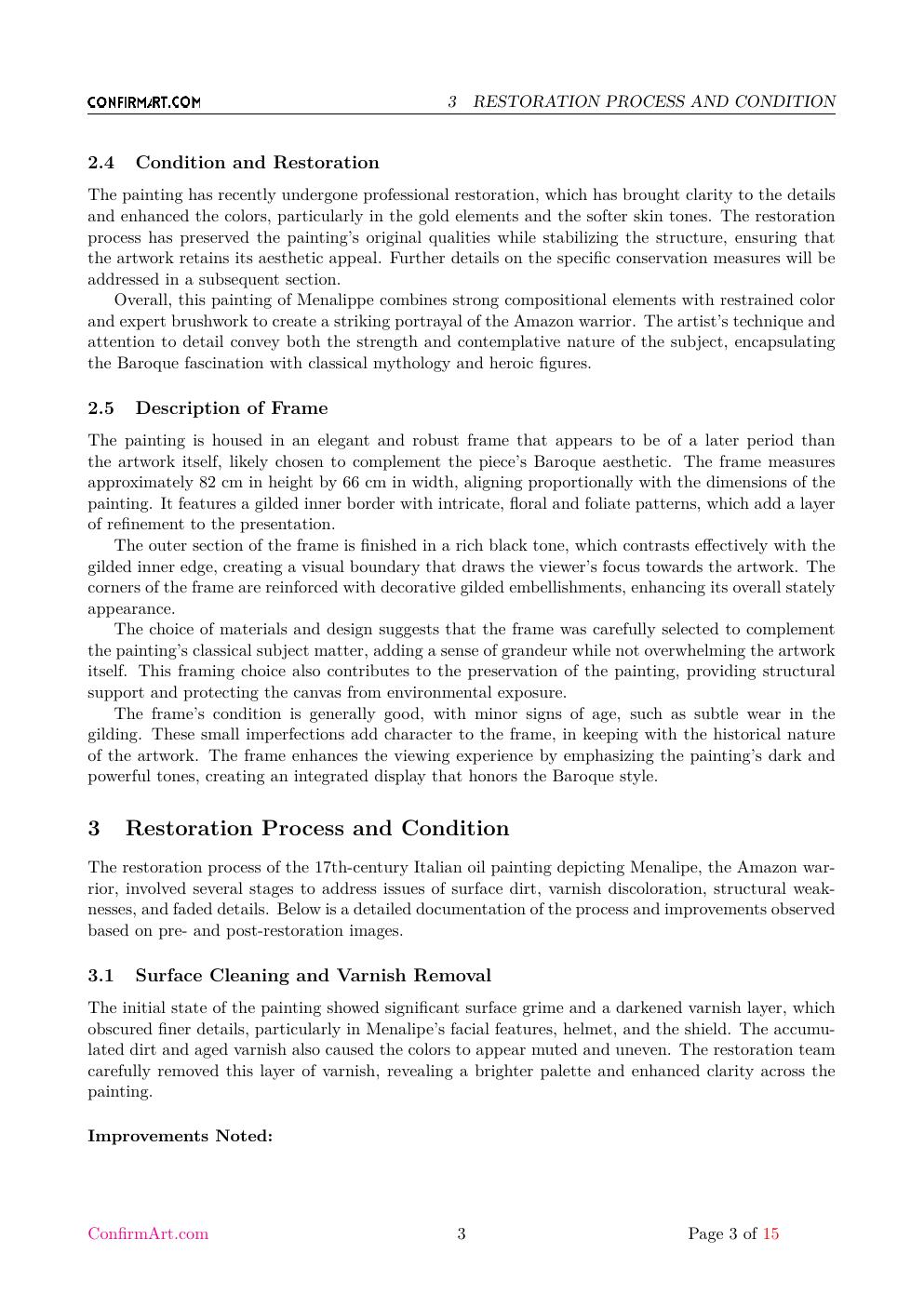 Amazzone Menalipe report sample page 3