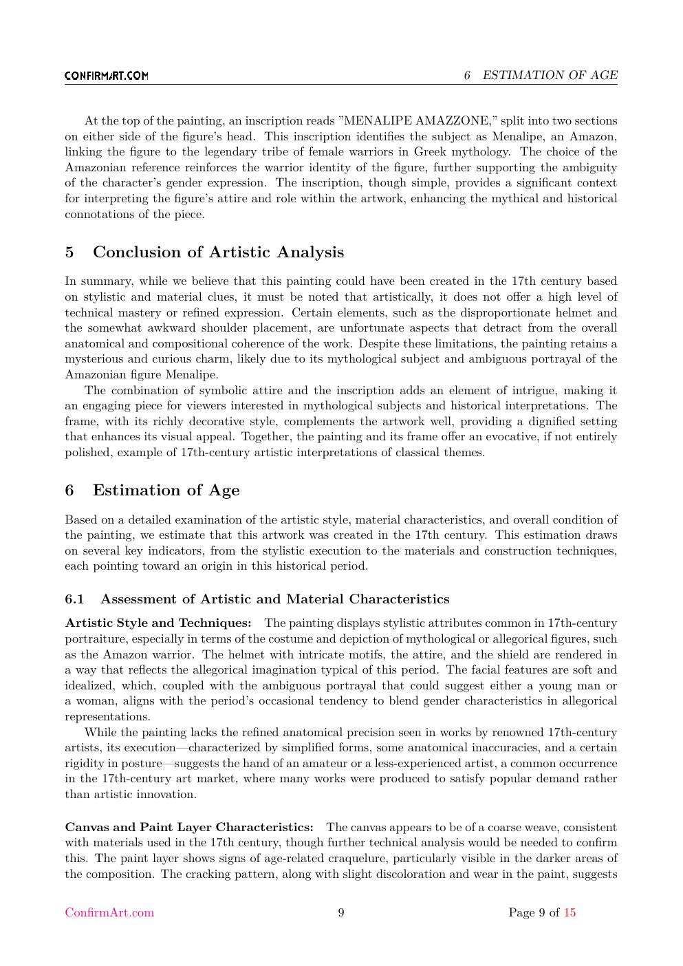 Amazzone Menalipe report sample page 9