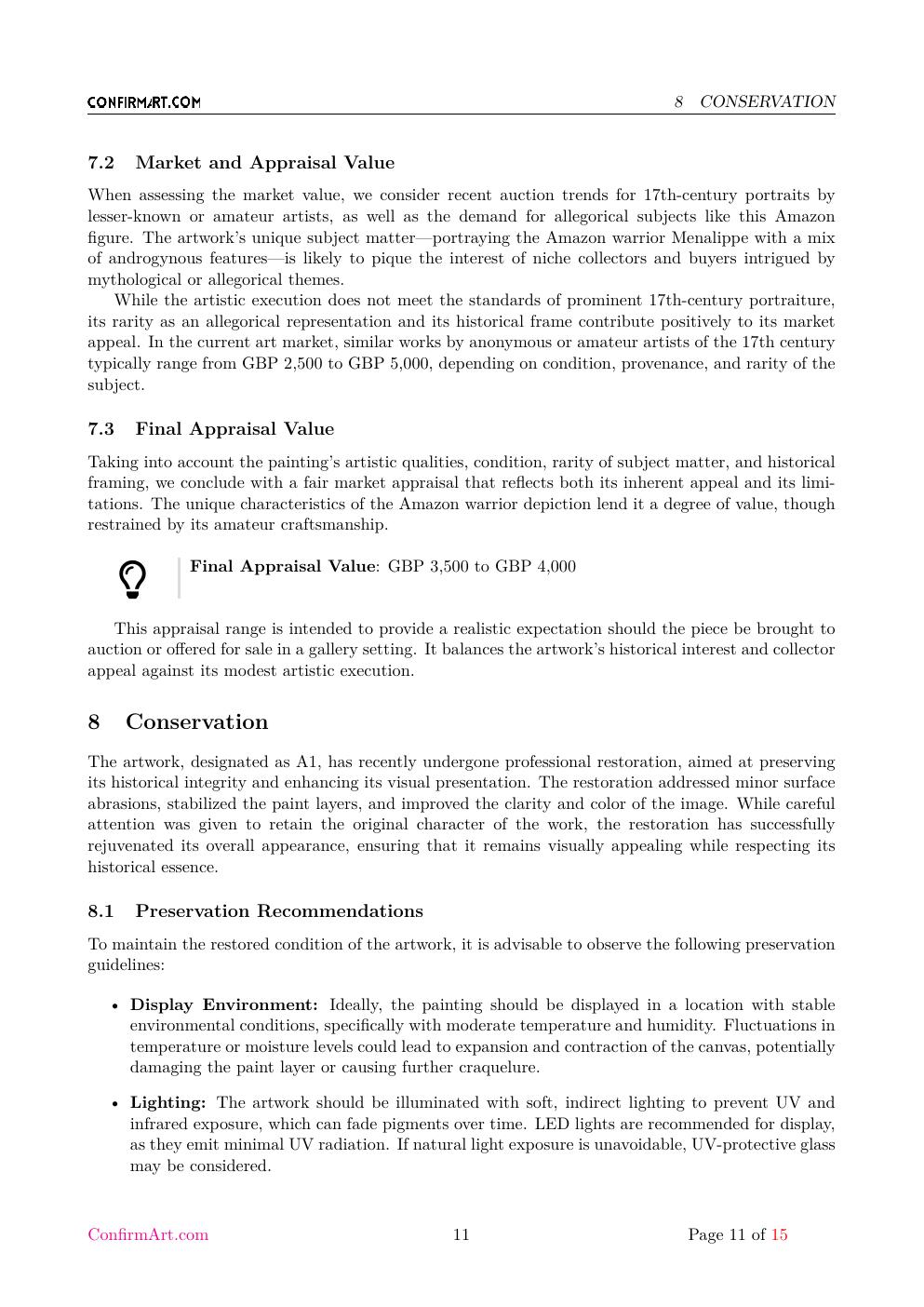 Amazzone Menalipe report sample page 11
