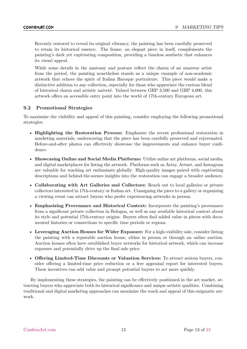 Amazzone Menalipe report sample page 13