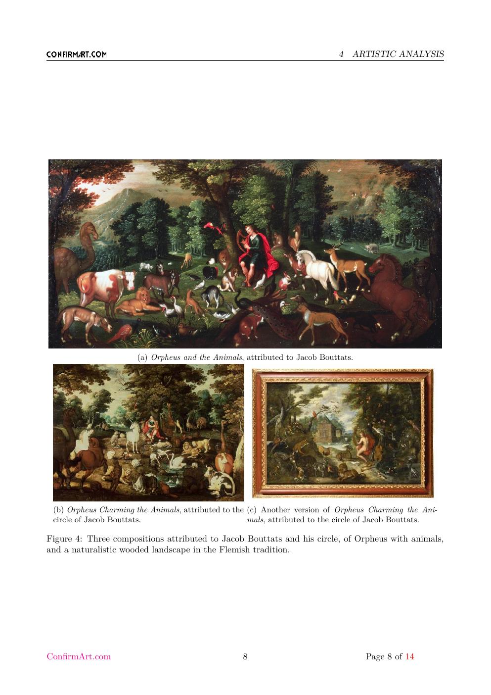 Orpheus Charming the Animals report sample page 8