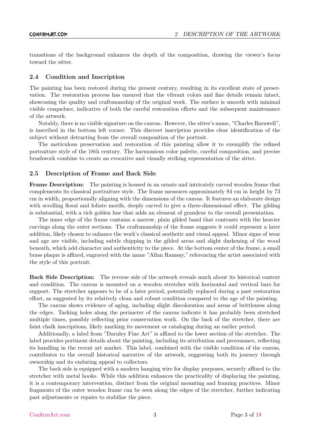 Portrait of Charles Barnwell report sample page 3