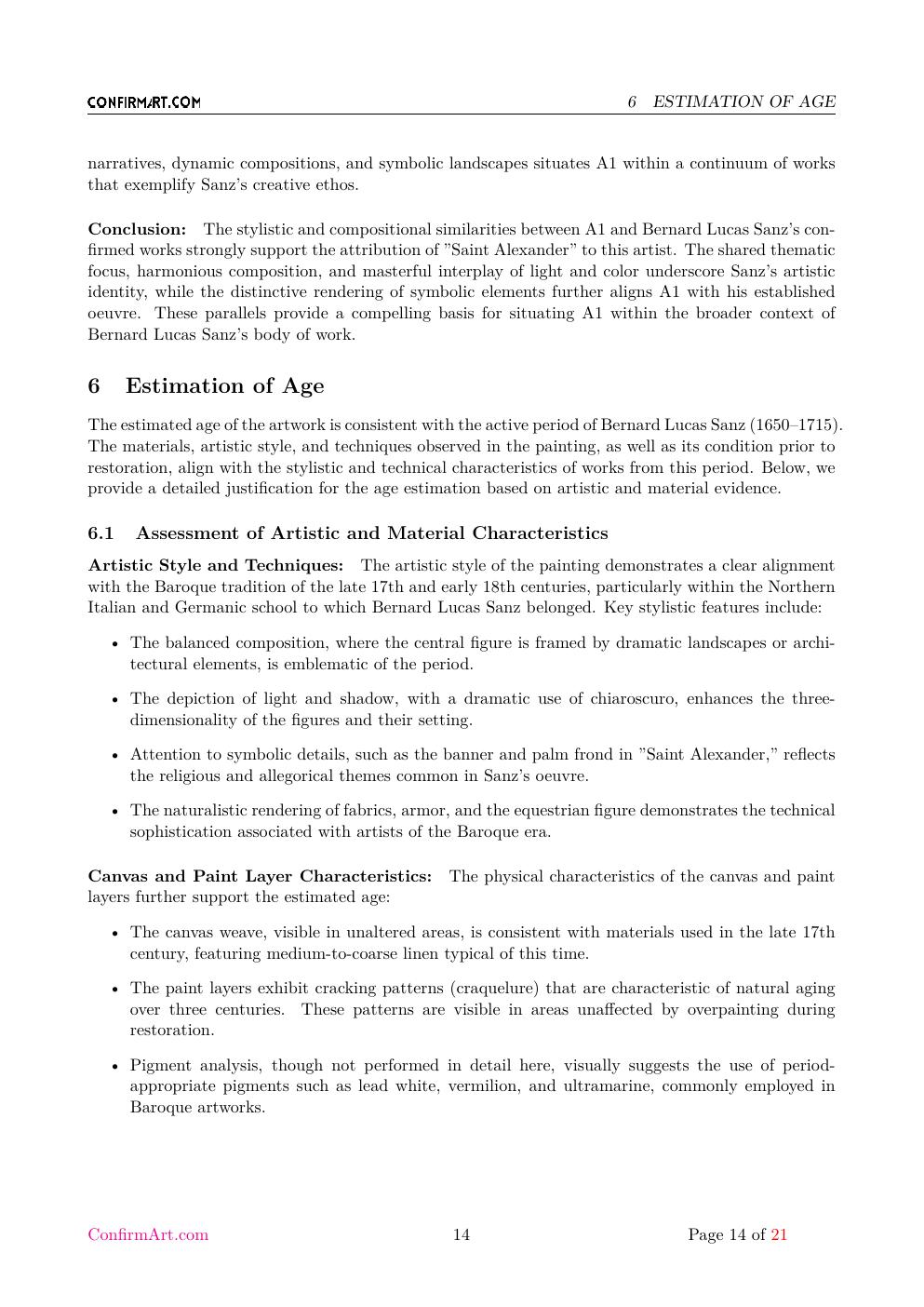 St Alexander report sample page 14