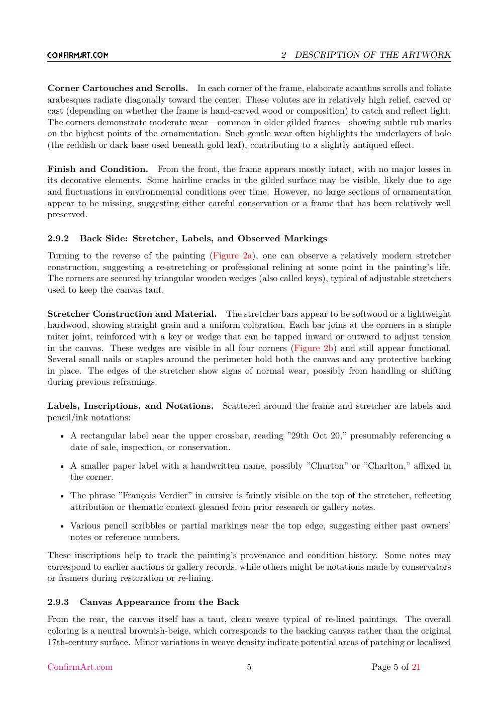 The oil on canvas, "The Stoning of St Stephen" report sample page 5