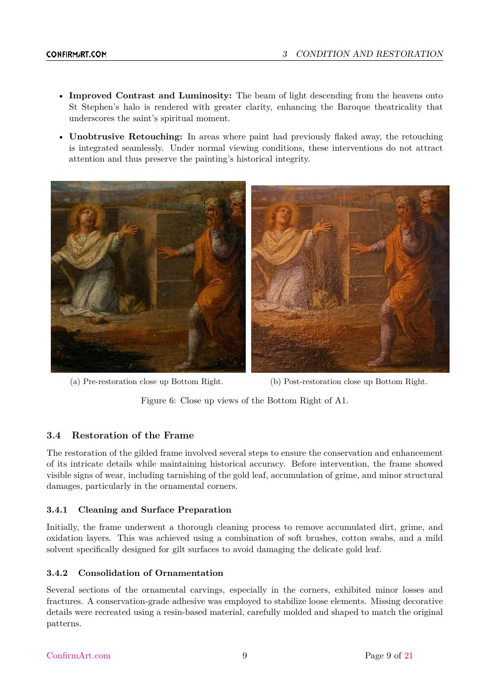 The oil on canvas, "The Stoning of St Stephen" report sample page 9