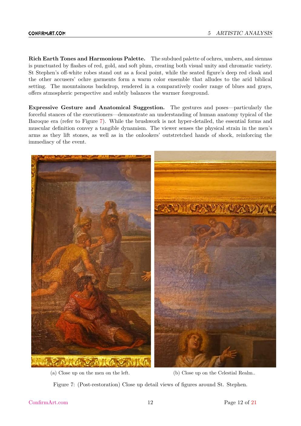 The oil on canvas, "The Stoning of St Stephen" report sample page 12