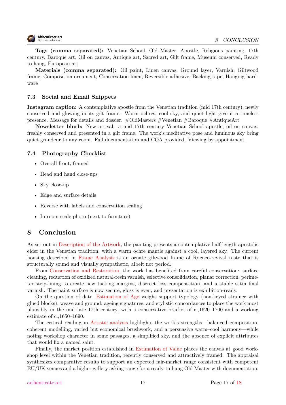 Saint Andrew report sample page 17