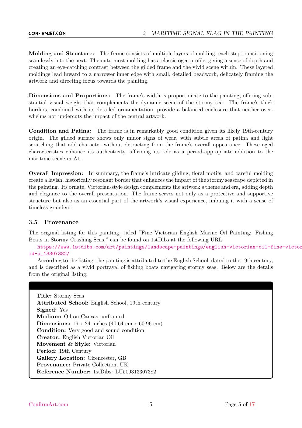 Victorian Sea report sample page 5