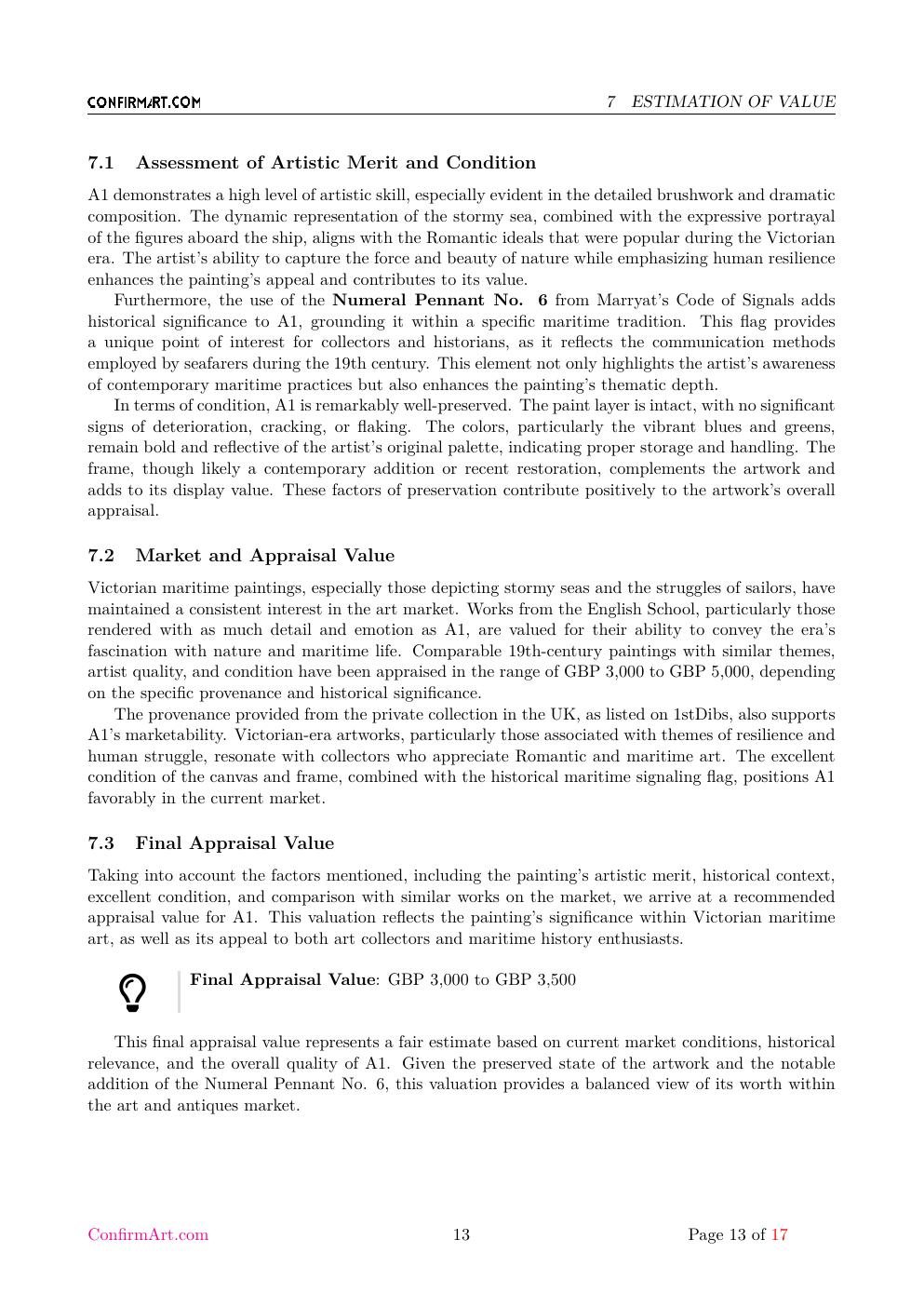 Victorian Sea report sample page 13